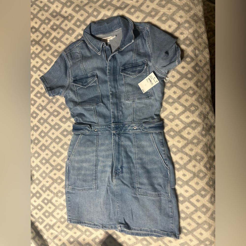 Good American Light Blue Denim Dress